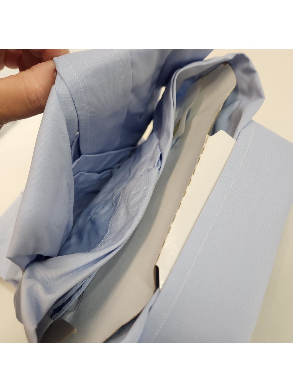 Vintage Bill Blass Mens Dress Shirt Size 16 1/2 (34/35) Baby Blue New Old Stock - Picture 7 of 9